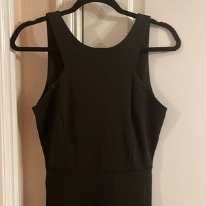 Open back long black gown
